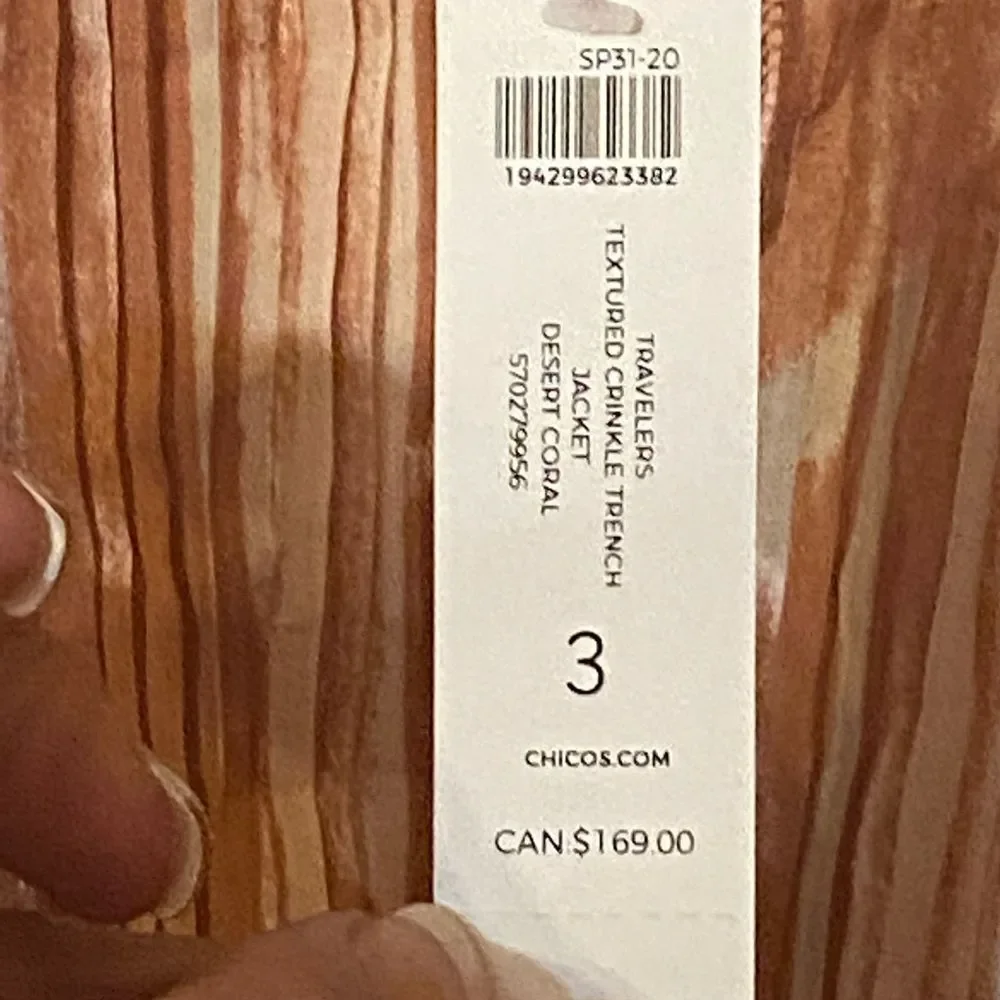 NWT Chico’s Travelers Collection Pleated Trench Jacket Duster - Picture 7 of 10